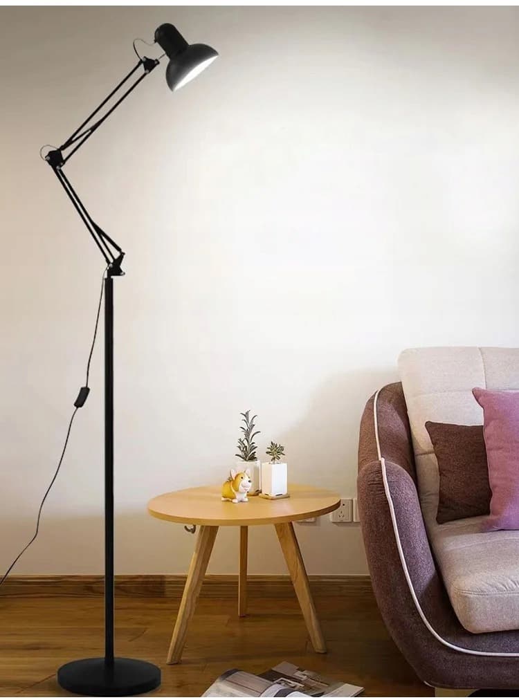 Lampa podłogowa Pixar Long regulowana czarna