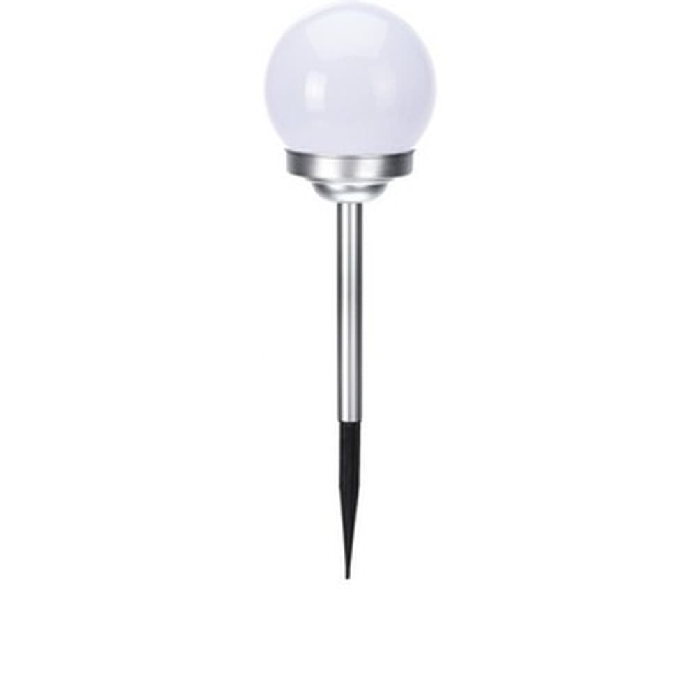 Lampa solarna kula biała z panelem LED