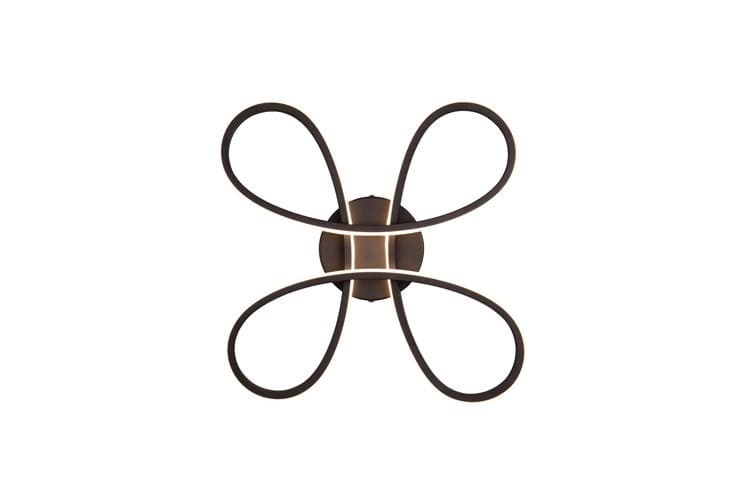 Lampa sufitowa LED Fly okrągła 40 cm 3000K czarna matowa
