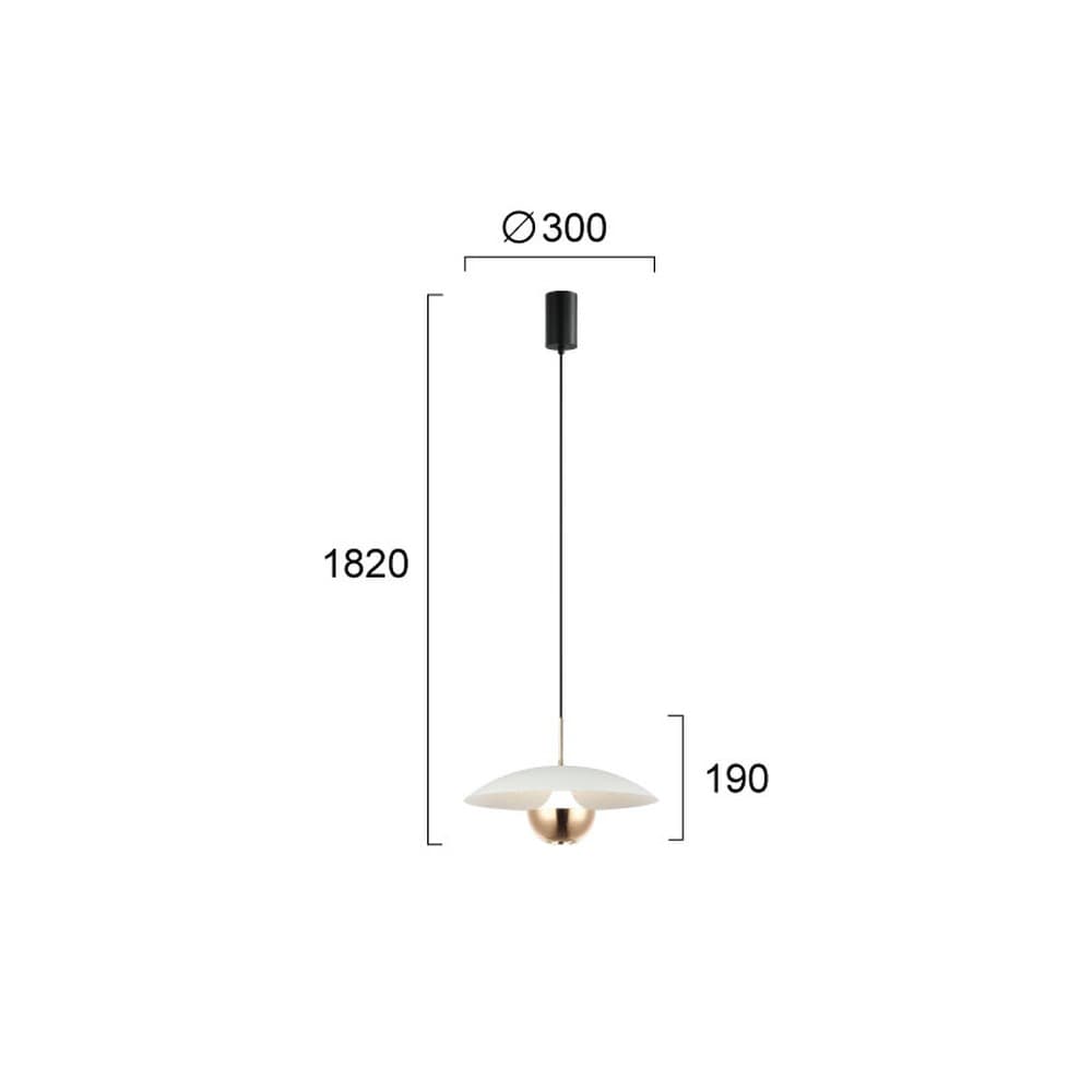 Lampa wisząca VALIA 9W 3000K Złota