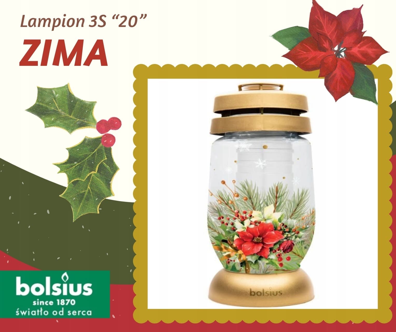 Lampion Zima 111g czas palenia 36h Bolsi