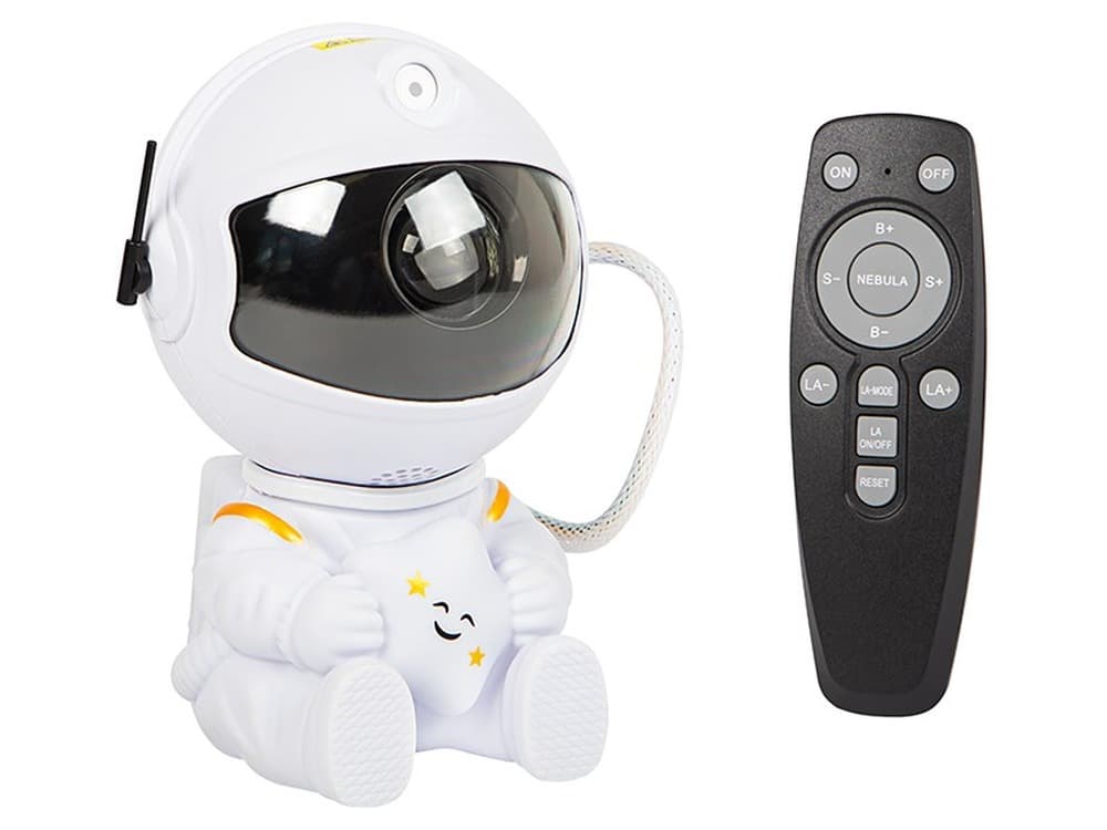 Lampka Nocna LED Projektor Gwiazd Astronauta