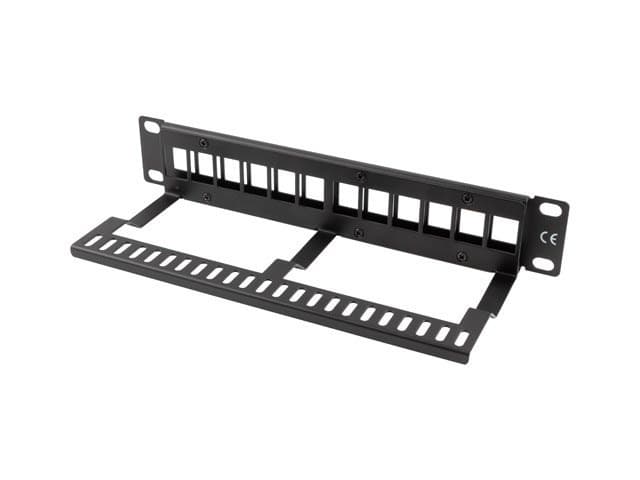 Lanberg patch panel pusty 12-portowy 1U 10 cali z organizerem