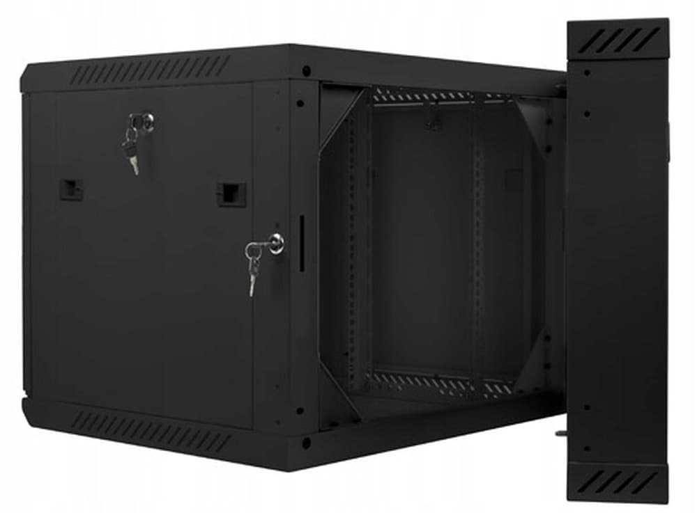 LANBERG Szafa Wisząca Dwusekcyjna 19" 9U 600x600 Czarna