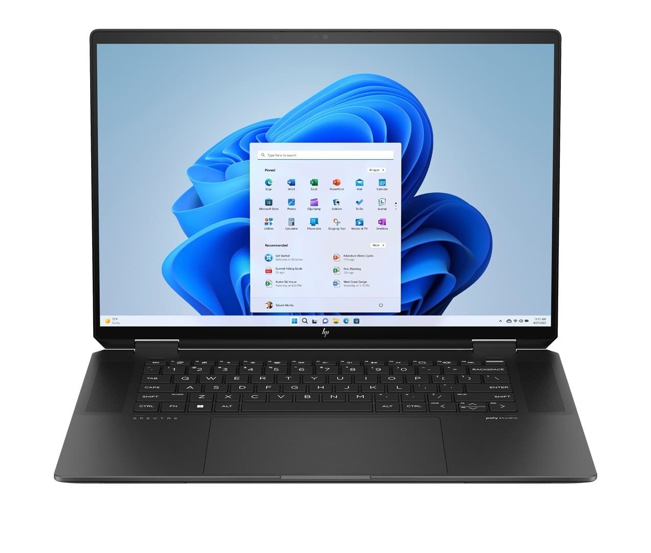 Laptop HP Spectre x360 16'' 2.8K OLED Touch 120Hz, Intel Ultra 7, 16GB DDR5, 1TB SSD, RTX 4050, W11 Pro