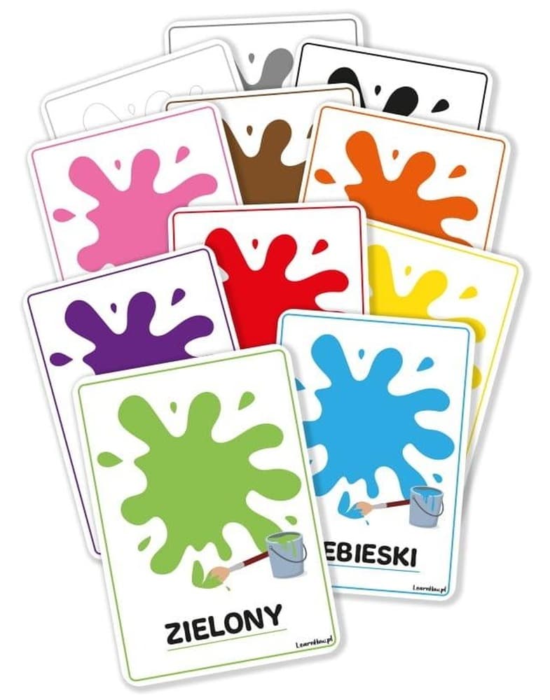 LearnHow Plansze edukacyjne A4 - Kolory (11 kart)