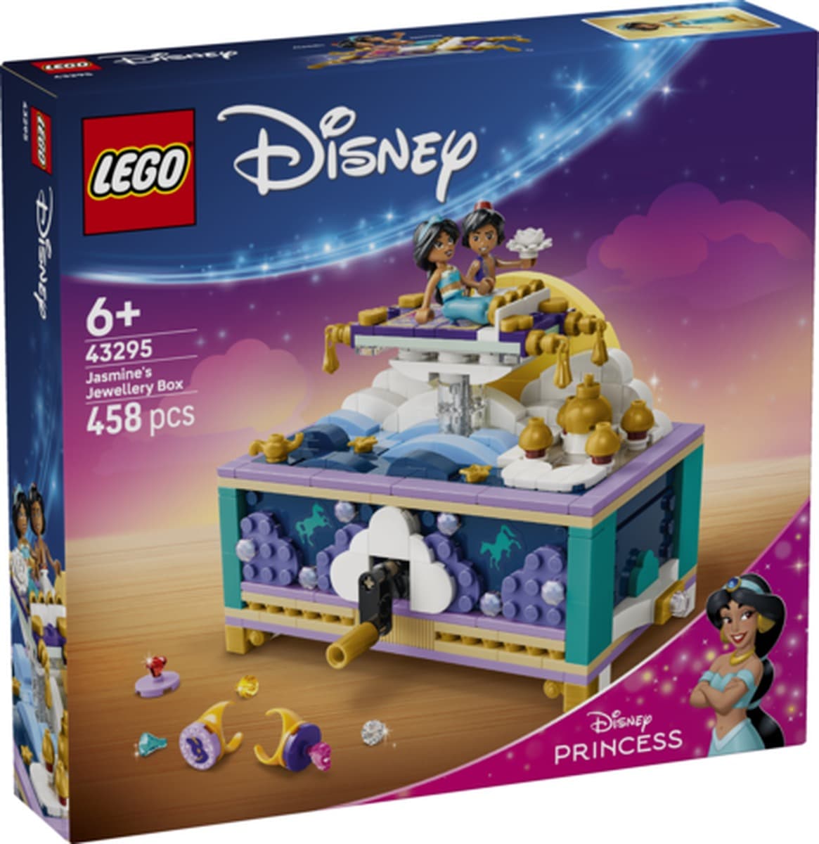 LEGO Disney 43295 - Szkatułka na biżuterię Dżasminy