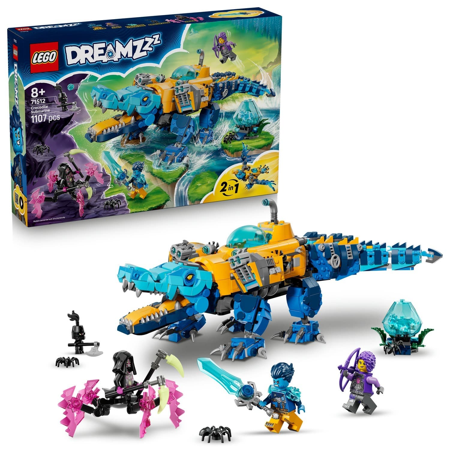 LEGO DREAMZzz Krokodylowa Łódź Podwodna dla Dzieci od 8 Lat