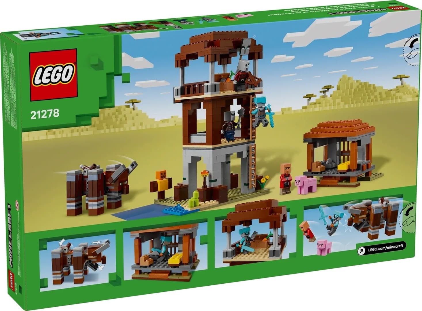 LEGO Minecraft Kryjówka rozbójników i dewastatorów zestaw konstrukcyjny 665 elementów
