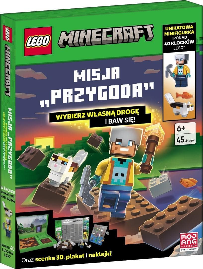 LEGO Minecraft Misja Przygoda - Książeczka z klockami i komiksami 64 strony