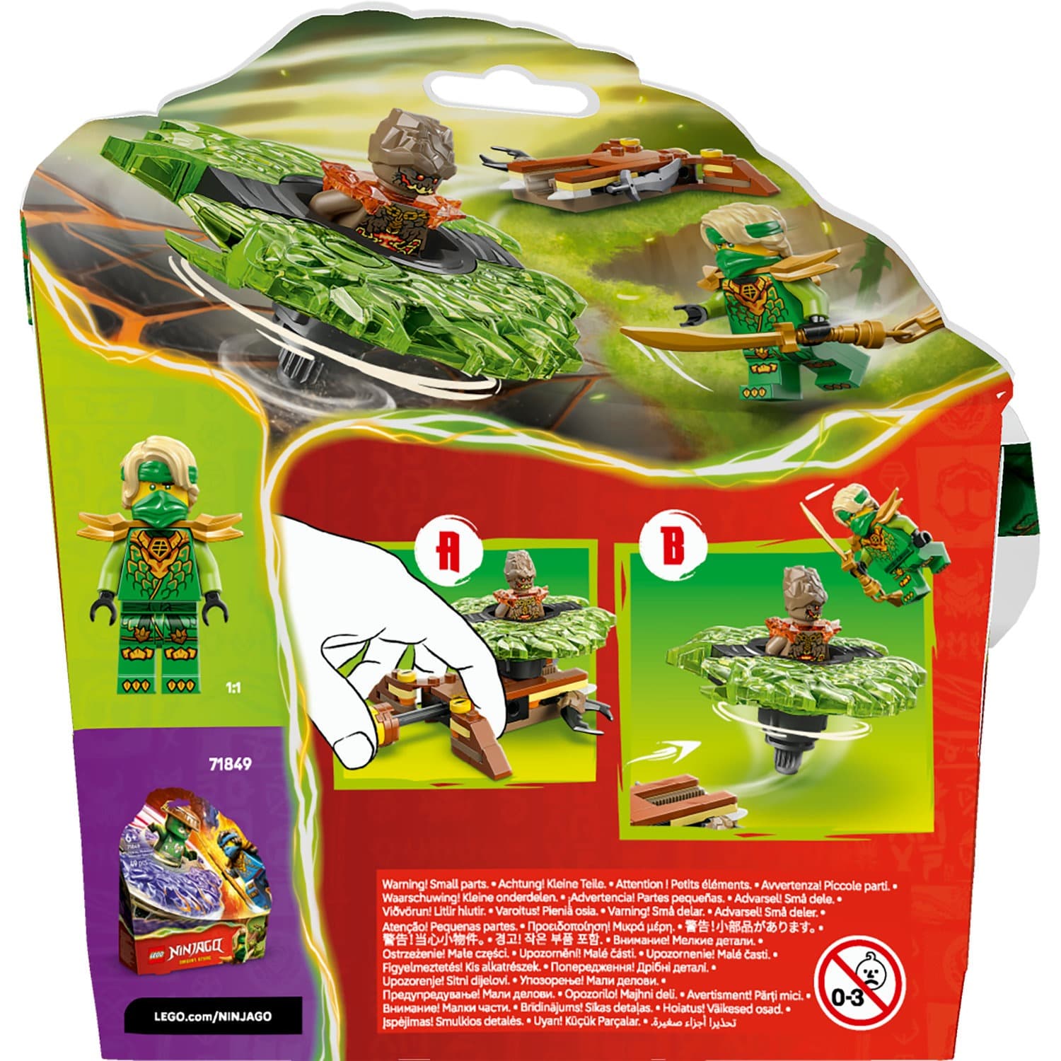 LEGO NINJAGO Pojedynek Lloyda ze Spinnerem Potwora Żywiołów zestaw klocków