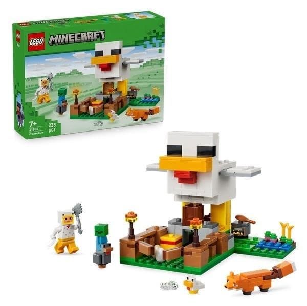 LEGO Minecraft Kurnik z ruchomymi skrzydłami zestaw klocków 233 elementy
