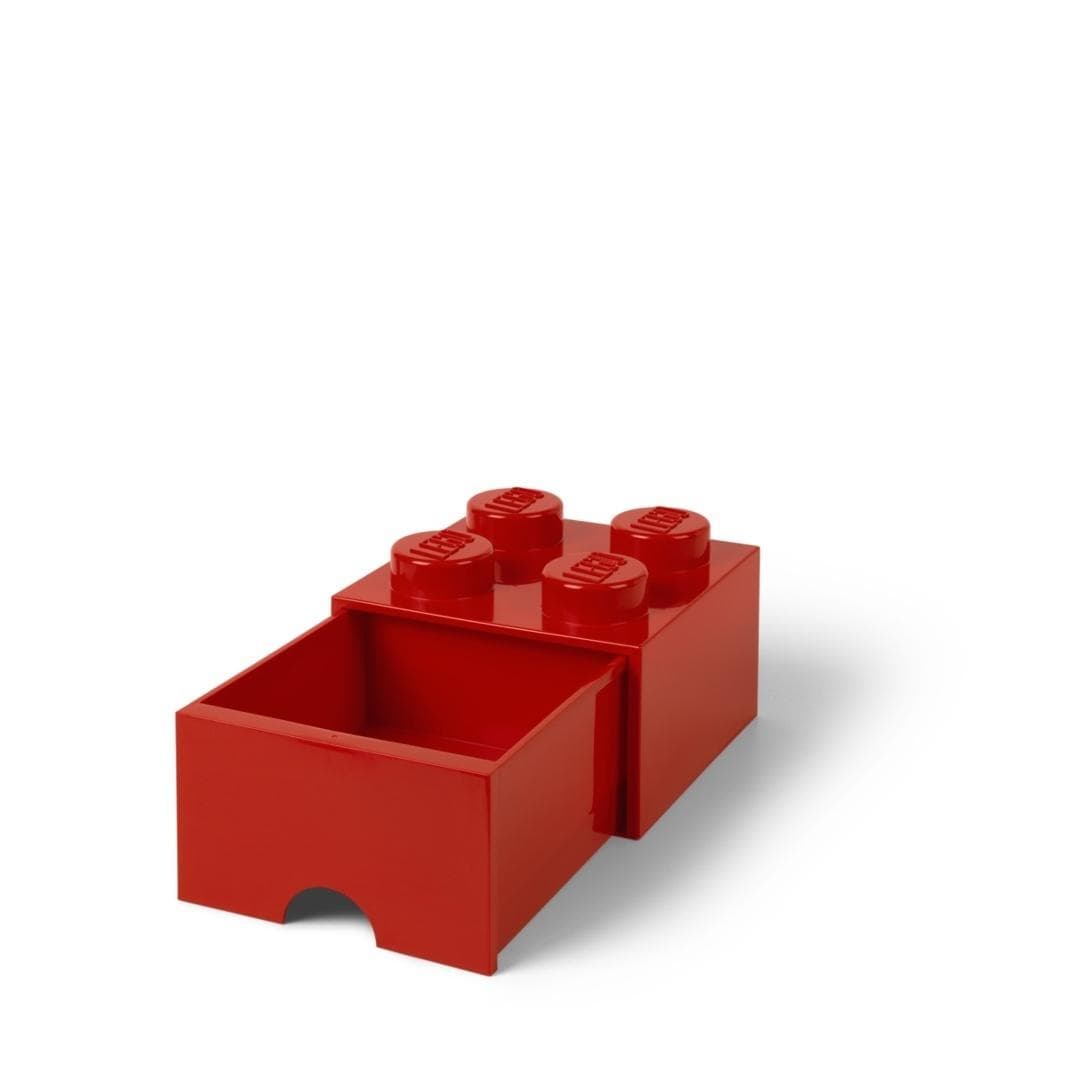 LEGO Pojemnik Klocek z Szufladą Czwórka Czerwony