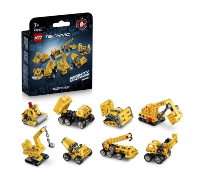 LEGO Technic 42233 Potężne maszyny zestaw klocków 8 modeli do zbudowania