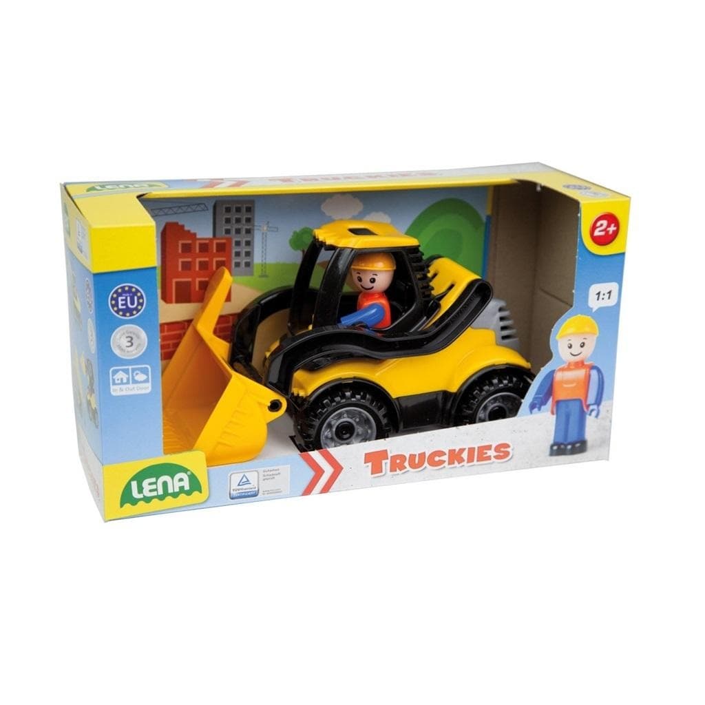 Lena Truckies Spychacz z figurką kierowcy dla dzieci od 2 lat