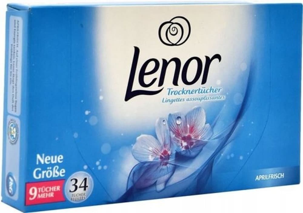 Lenor Aprilfrisch Chusteczki do suszarki, 34 sztuki