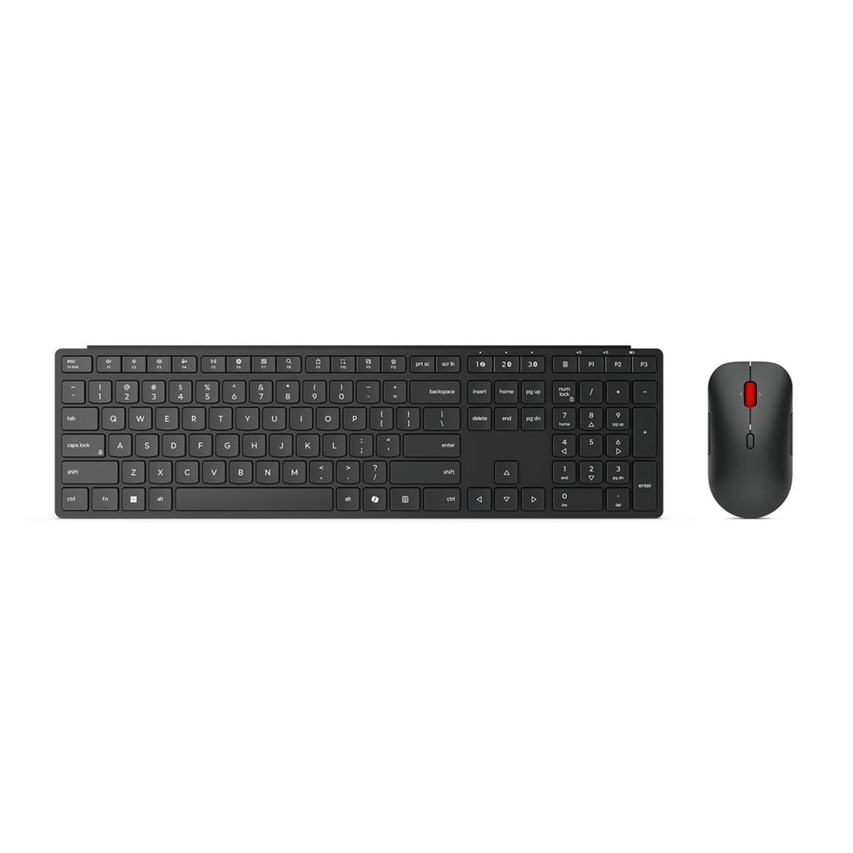 Lenovo Multi-Mode Pro Combo 6000 - Klawiatura i Mysz - Bezprzewodowa, Bluetooth, Litewska, Czarna