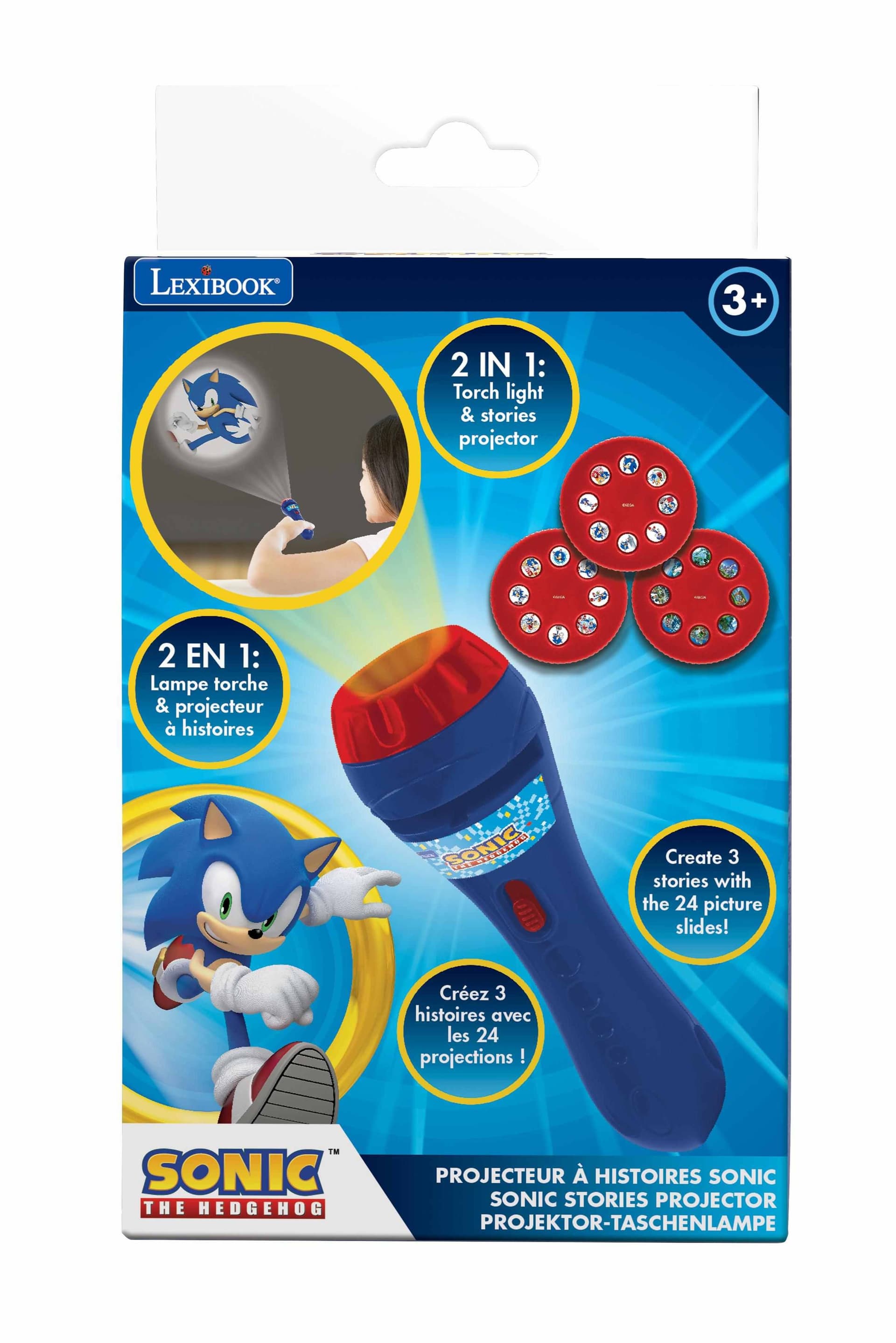 Latarka z projektorem Sonic bajki LED Lexibook