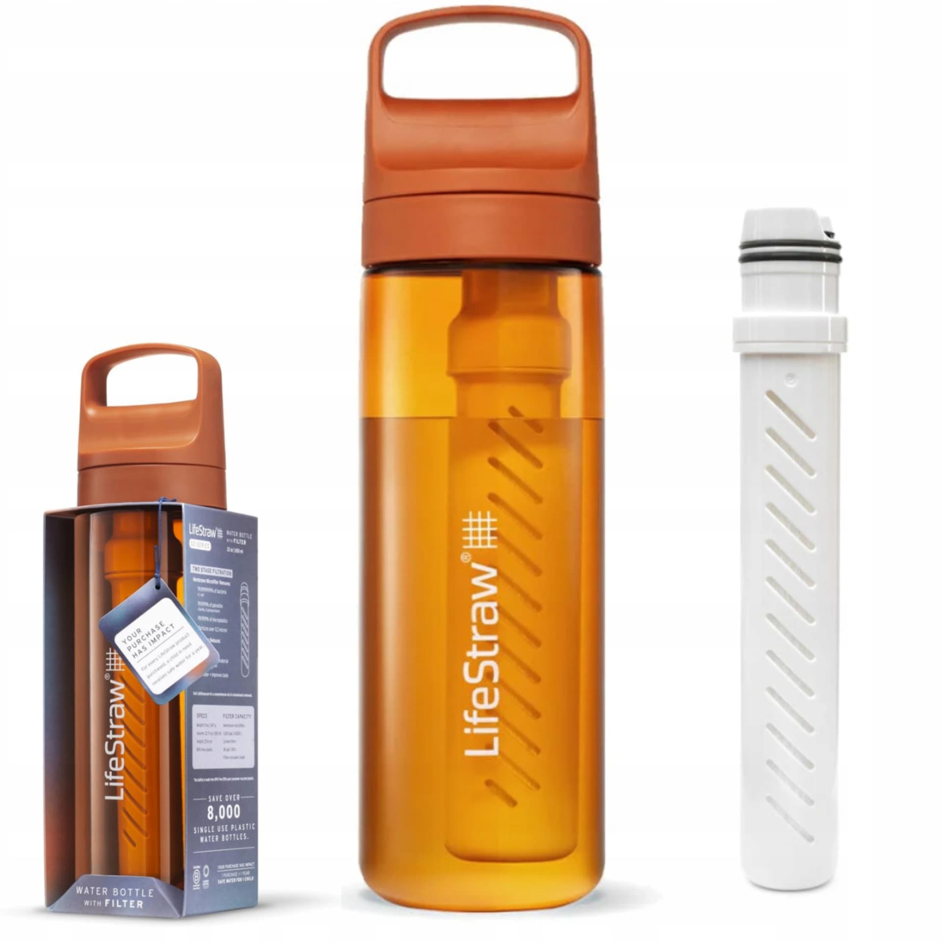 LifeStraw Go 2.0 Butelka Filtrująca 0,65l - Kyoto Orange