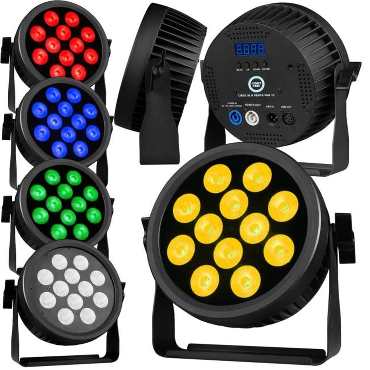 LIGHT4ME CREE ALU PENTA PAR 12 Reflektor Oświetleniowy