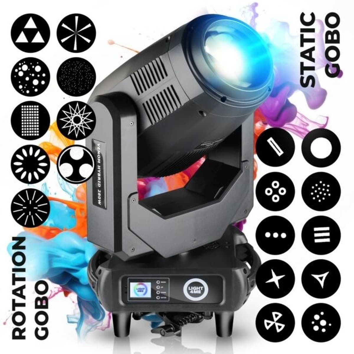 LIGHT4ME VENOM HYBRID 280W - Profesjonalna głowica ruchoma hybrydowa