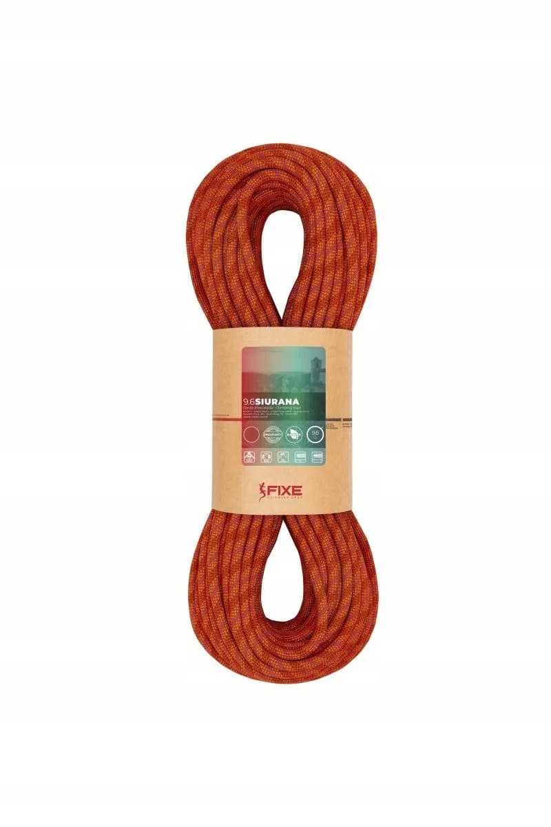 Lina dynamiczna Fixe Climbing Siurana 9,6 mm 60 m - czerwona