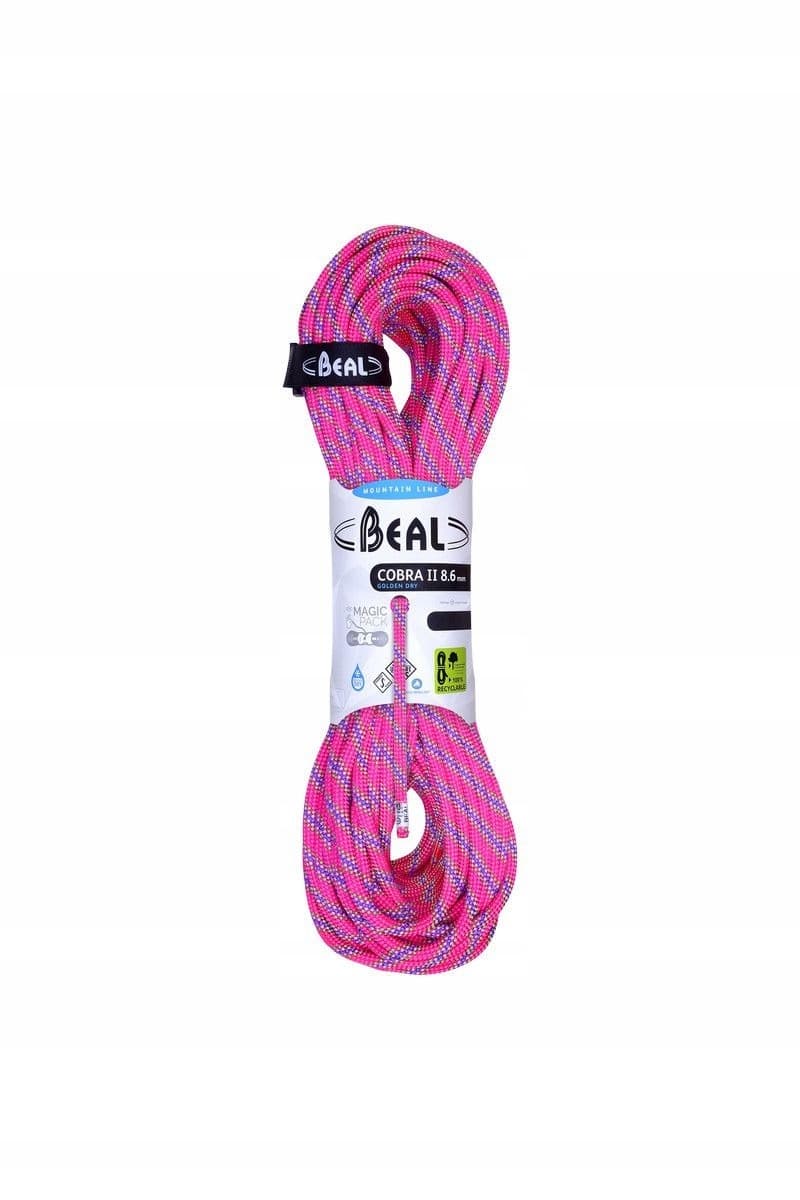 Lina wspinaczkowa BEAL Cobra 8.6mm 60m golden dry-blue