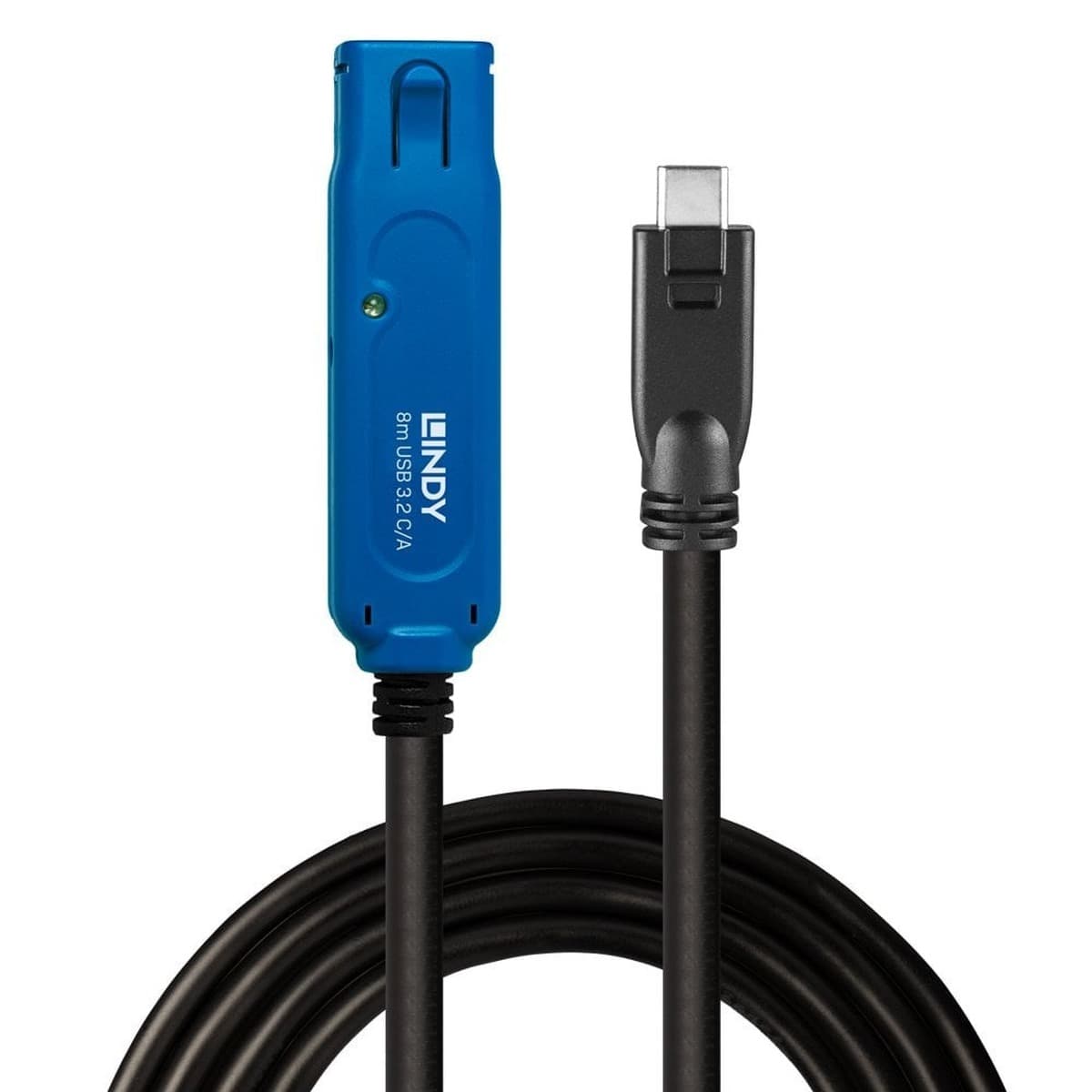 Lindy 43381 Kabel USB 3.2 Gen 1 (3.1 Gen 1) 8m USB-C - USB-A Czarno-Niebieski