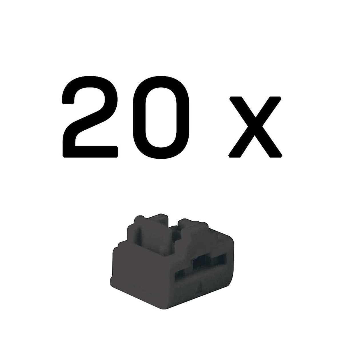 LINDY Blokady Portów RJ45, Czarne, 20 sztuk