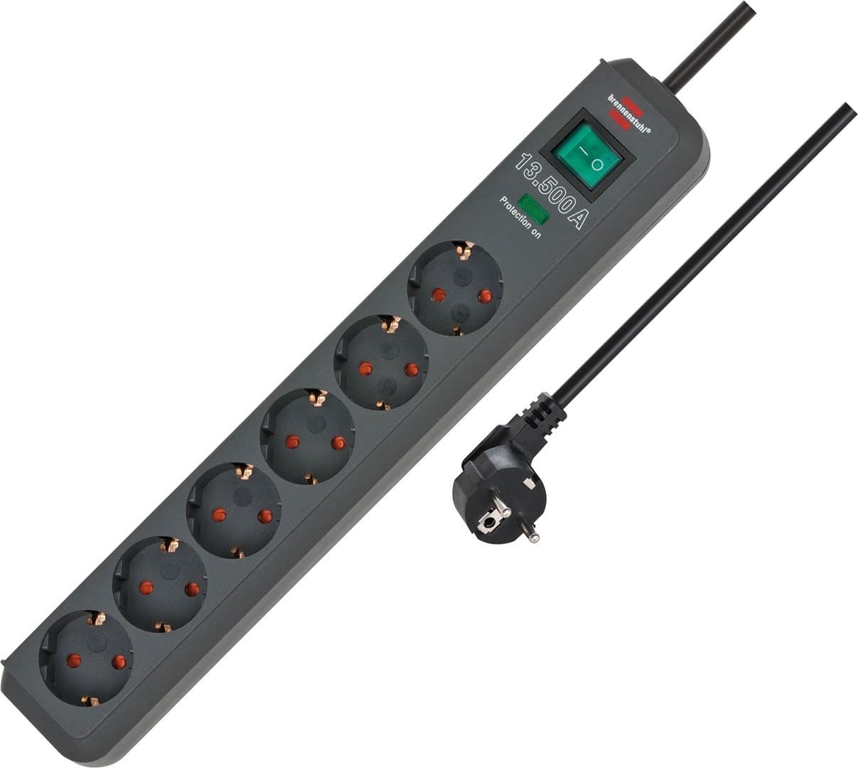 Listwa antyprzepięciowa Brennenstuhl ECO-Line 6 gniazd 5m kabel 13.5kA
