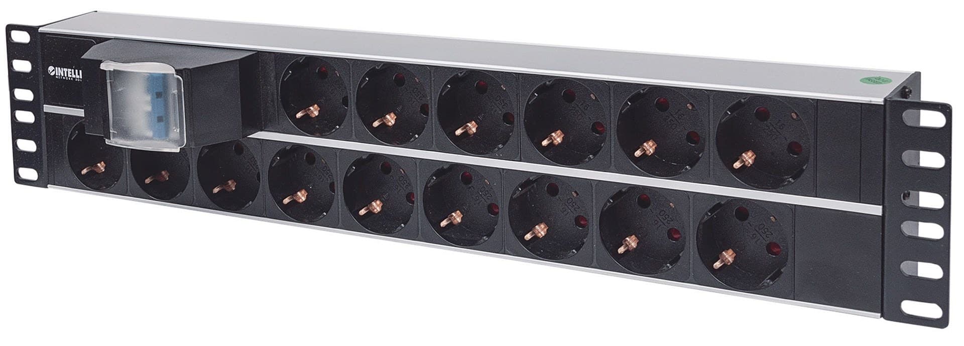 Listwa zasilająca Intellinet Rack 19 cali 2U 15 gniazd Schuko kabel 3m
