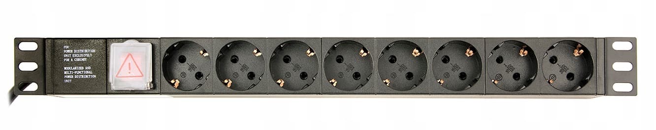 Listwa zasilająca Rack 19 cali 8x Schuko C14 kabel 3m