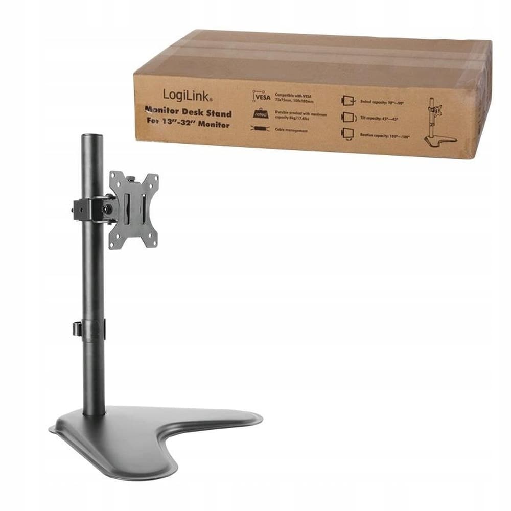 LogiLink BP0099 uchwyt do monitora 32" biurkowy, czarny