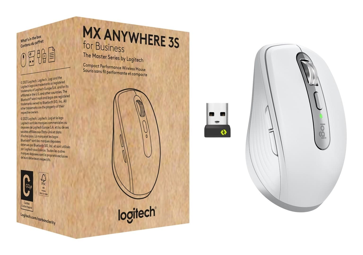 Logitech MX Anywhere 3S for Business - Mysz Bezprzewodowa Laserowa, 8000 DPI, Szara