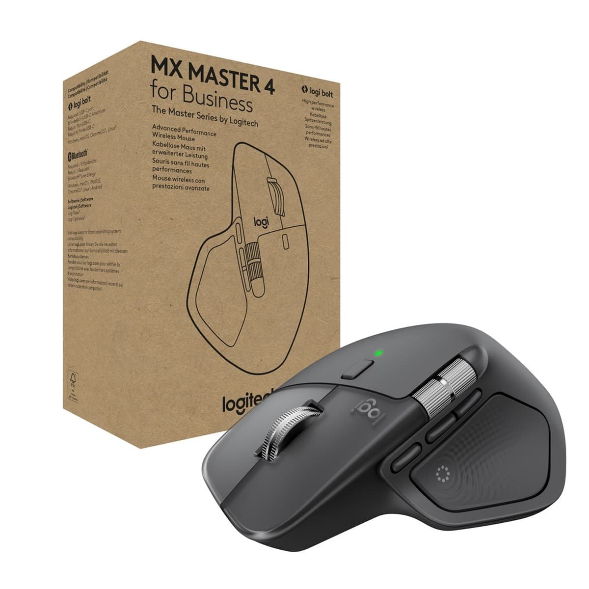 Mysz bezprzewodowa LOGITECH MX Master 4 - Pale Szary - 2.4GHz/BT