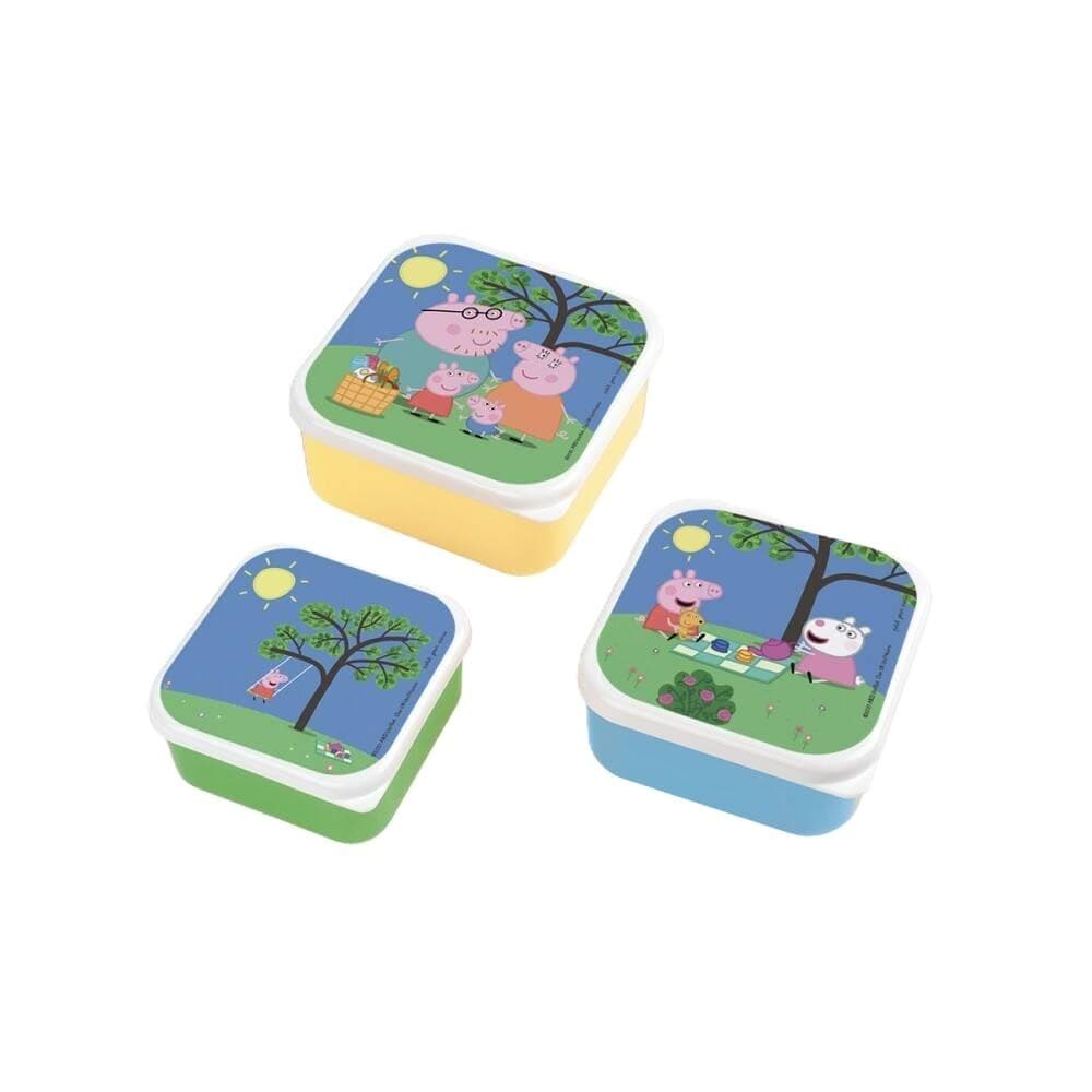 Świnka Peppa lunch box dla dzieci 3 sztuki