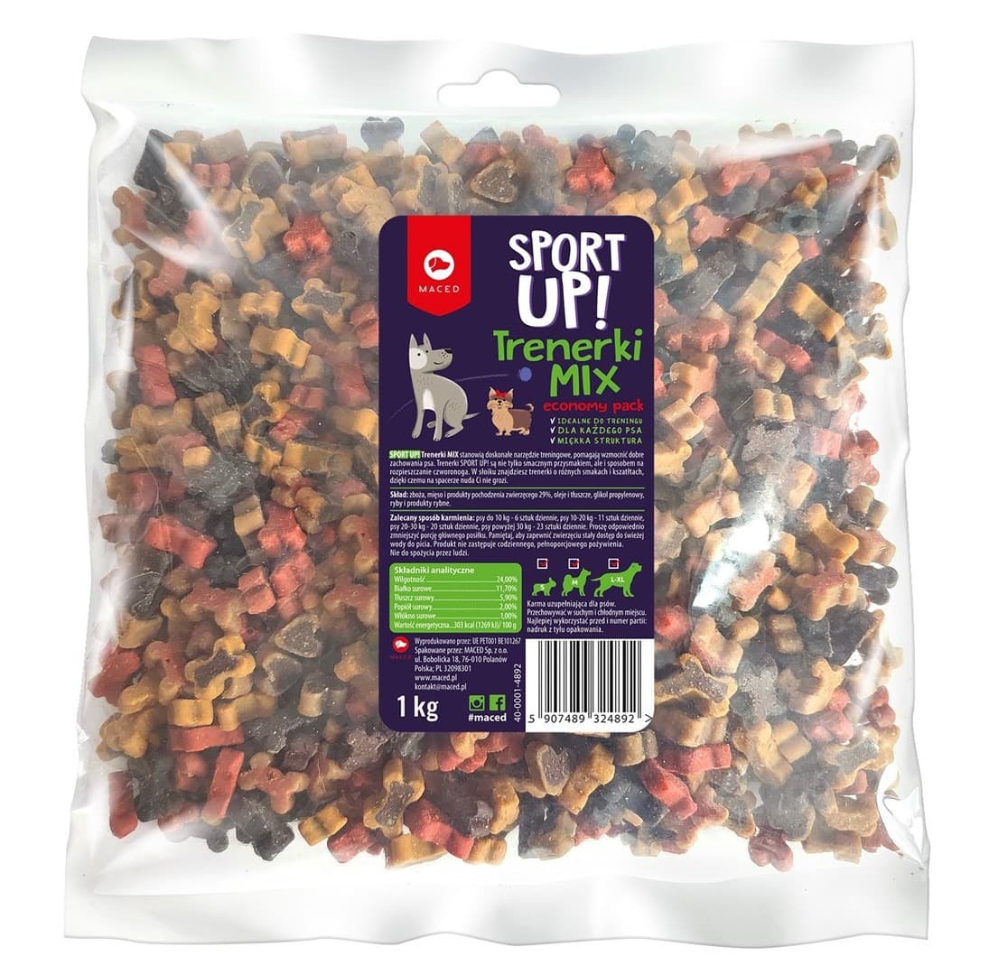 Maced Sport Up! Mieszanka mięsnych kostek - przysmak dla psa - 1 kg