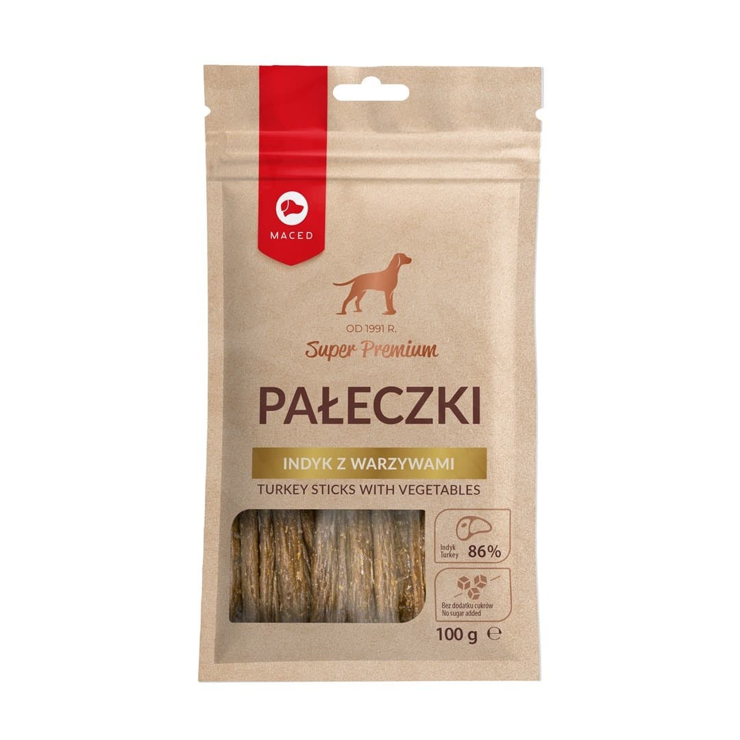 Maced Pałeczki z indyka i warzywami dla psa 100 g