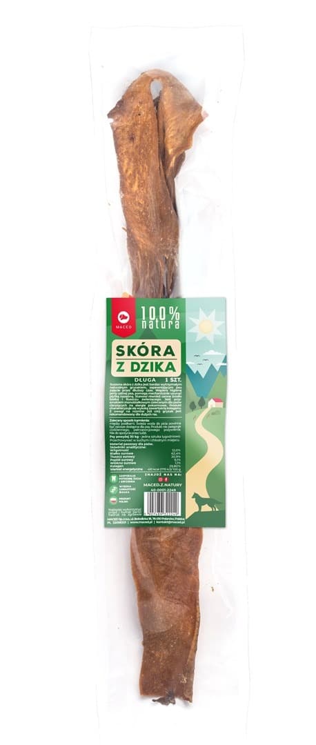 Maced Skóra dzika - przysmak dla psa - 45 cm