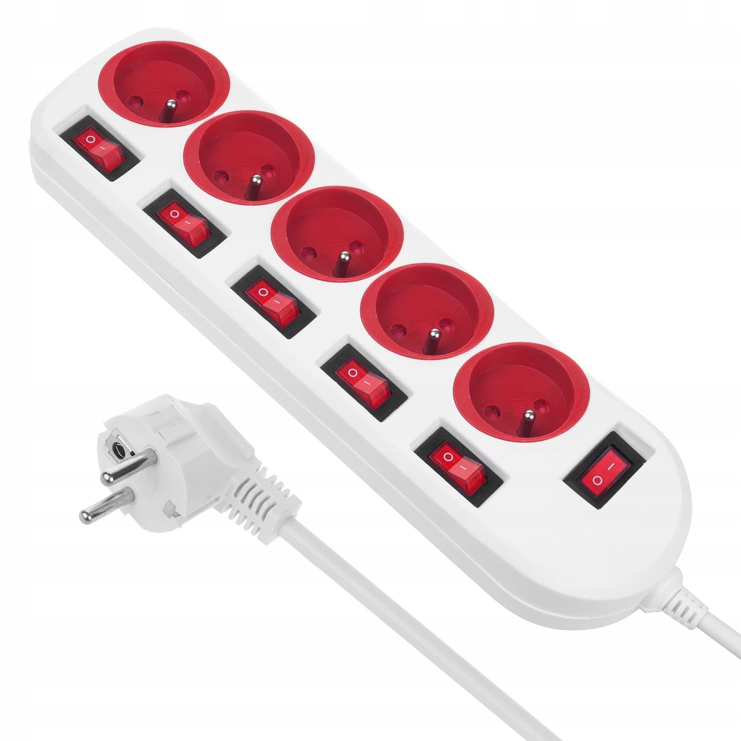 Listwa zasilająca Maclean 5 gniazd 3xUSB 1.5m biała