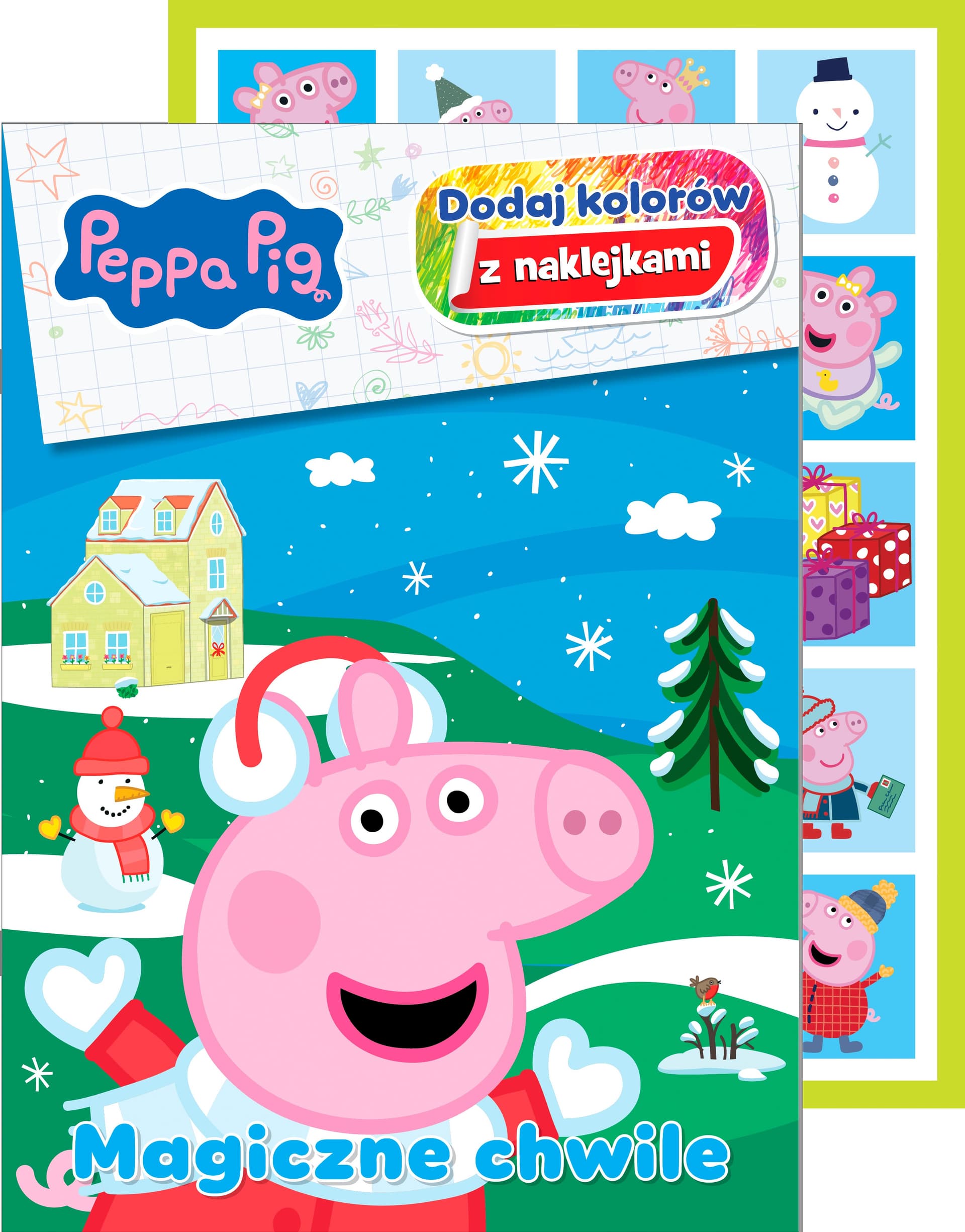Świnka Peppa. Dodaj kolorów z naklejkami. Magiczne chwile