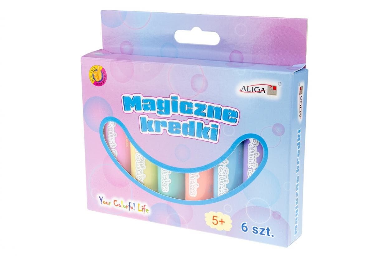 Magiczne kredki 6szt pastelowych kolorów dla dzieci Aliga
