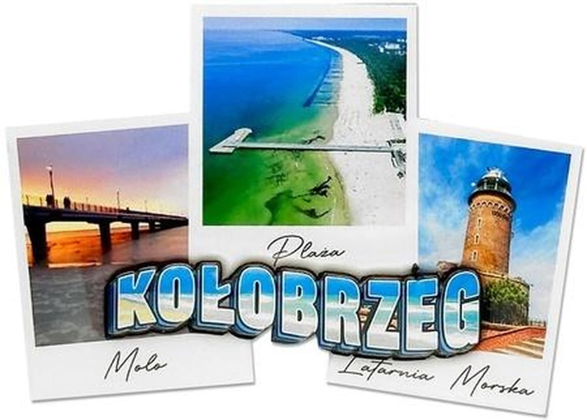 Magnes na lodówkę I love Poland Kołobrzeg