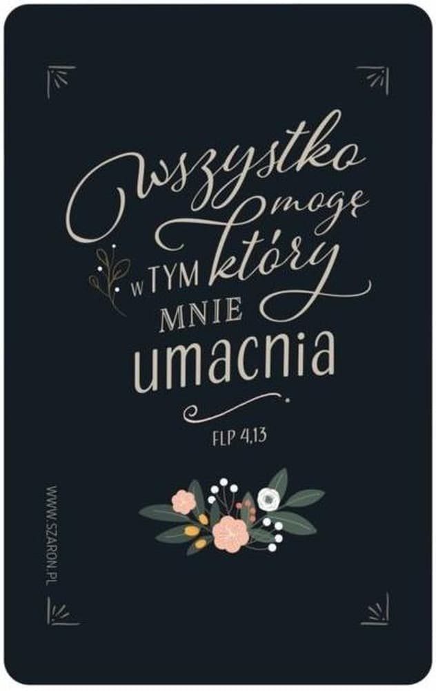Magnes na lodówkę z inspirującym cytatem biblijnym