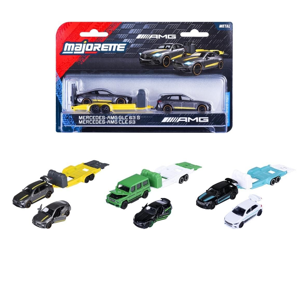 Majorette Mercedes AMG z przyczepą zestaw pojazdów