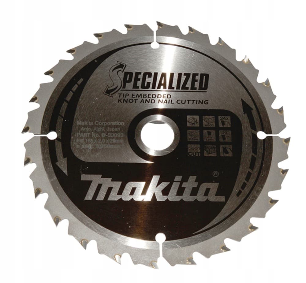 Makita piła tarczowa 165x20x24z Specialized do drewna z gwoździami