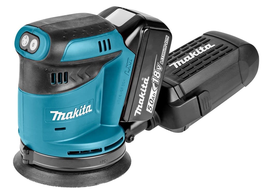 Makita Szlifierka mimośrodowa 18V DBO180RTJ 125mm z 2 akumulatorami 5.0Ah