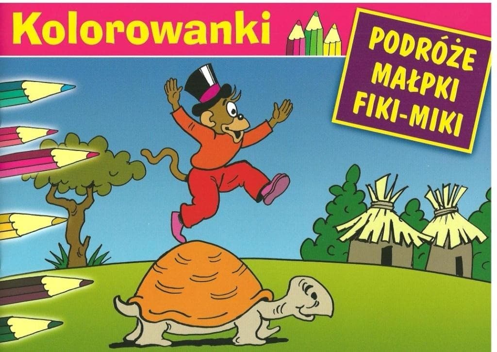 Malowanka Podróże małpki Fiki-Miki Żółw G&P