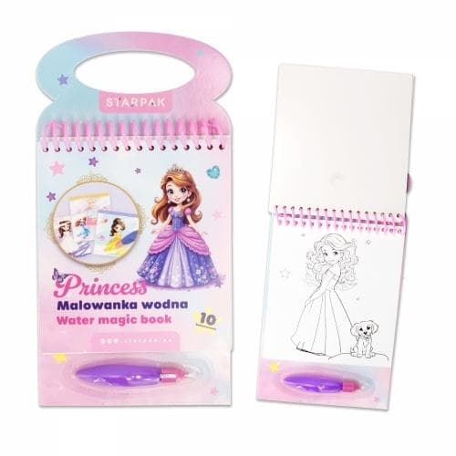Malowanka wodna Princess notes na spirali 10 szablonów