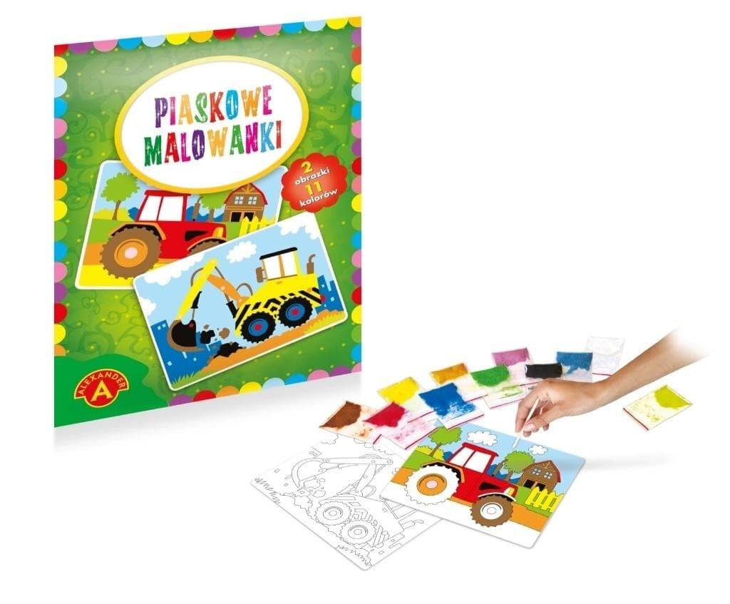 Malowanki Piaskowe Koparka i Traktor